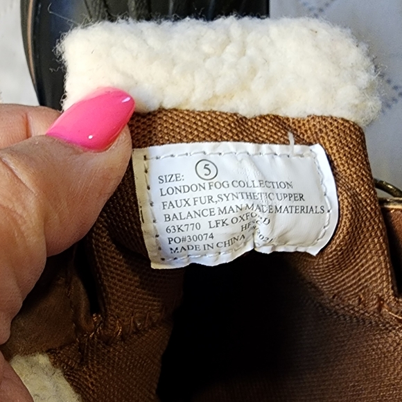 London Fog Toddler size 5 Winter/Rain/ Snow boots Tan & Black # 43 - Picture 2 of 5
